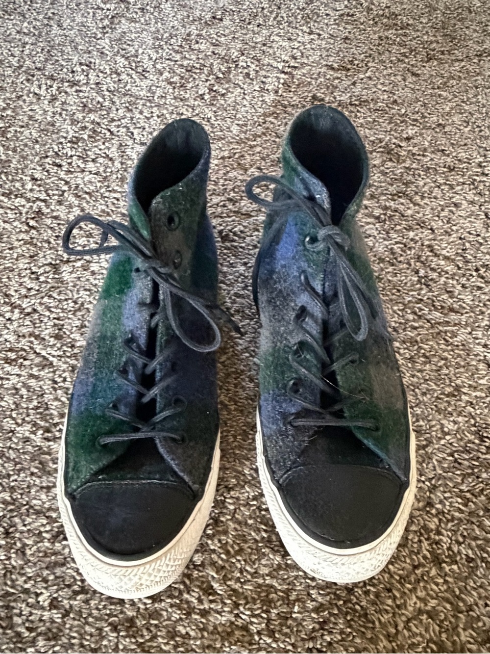 Converse x Woolrich Chuck Taylor All-Star wool plaid hi-top sneakers